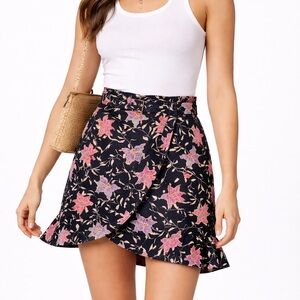 Isabel Marant Roani Floral Wrap Skirt Belted Mini